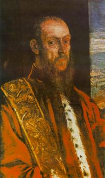 雅格佈 羅佈斯提 丁托列托 Portrait of Vincenzo Morosini